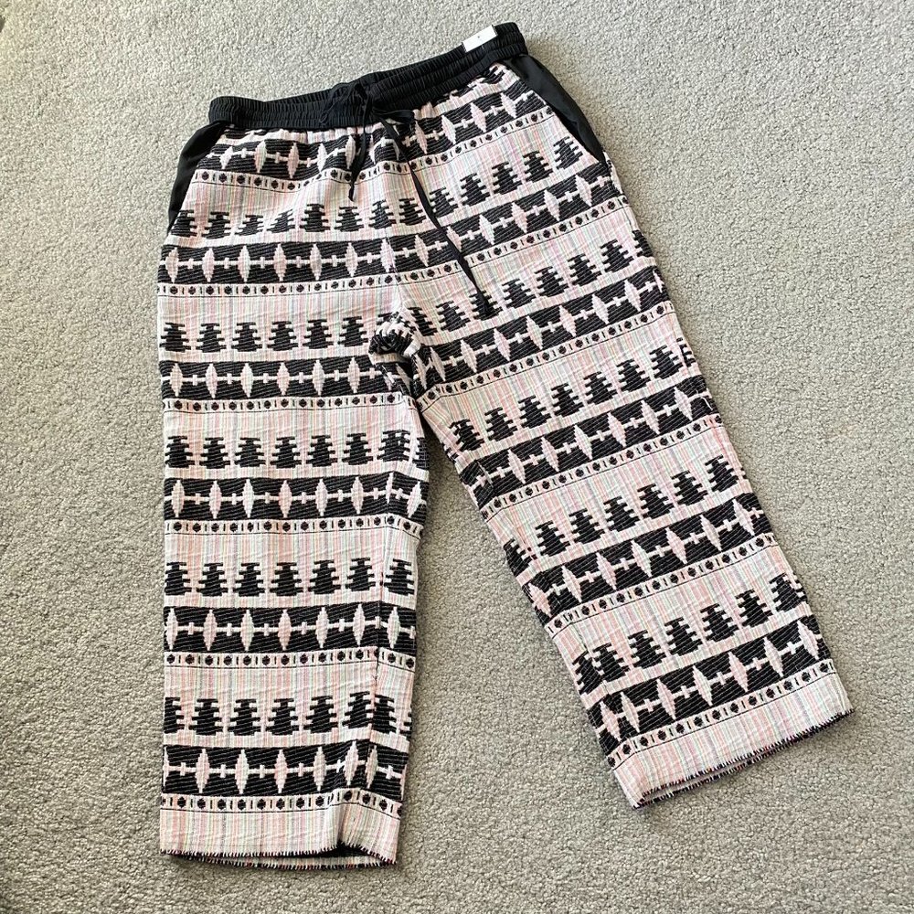 Thakoon Addition Cropped Pants in Tribal Print Fabric Size 4